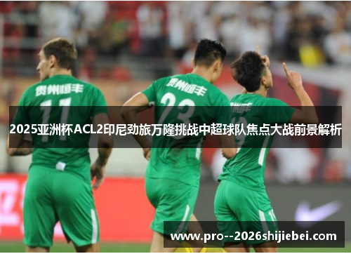 2025亚洲杯ACL2印尼劲旅万隆挑战中超球队焦点大战前景解析 2025亚洲杯ACL2印尼劲旅万隆挑战中超球队焦点大战前景解析